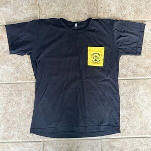 Black T-Shirt with Yellow Pocket